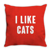 i like cats Throw Pillow