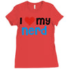 i love my nerd Ladies Fitted T-Shirt