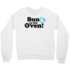Bun in the Oven with Heart Baby Boy Crewneck Sweatshirt