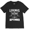 Legends Are Born In September V-Neck Tee