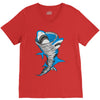 shark tornado V-Neck Tee