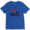 the goat white t shirt greatest of all time basketball baseball footba V-Neck Tee