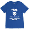 pigs thank the lord they're made from bacon V-Neck Tee