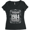 vintage made in 1984 perfectly aged a living legend Women's Triblend Scoop T-shirt