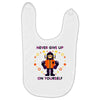 never give up Baby Bibs