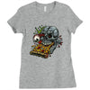 pizzaskull sticker original Ladies Fitted T-Shirt