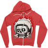 skull biker Zipper Hoodie