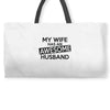 awesome husband Weekender Totes