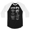 pug life 3/4 Sleeve Shirt