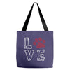 love paw rhinestud Tote Bags