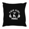 This Girl Loves Poodle Throw Pillow