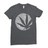 cannabis fingerprinting (white) Ladies Fitted T-Shirt