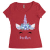 birthday unicorn family series brother Women's Triblend Scoop T-shirt