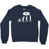 banksy funny human evolution indie Crewneck Sweatshirt
