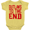 outlaws to the end 2 Baby Bodysuit