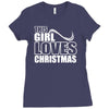 this girl loves christmas Ladies Fitted T-Shirt