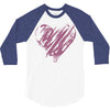valentines day hearts 3/4 Sleeve Shirt