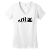 evolution of drummer Women's V-Neck T-Shirt