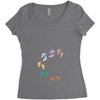 Baby Colorful Foot Women's Triblend Scoop T-shirt
