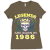 legends are born in 1986 hoodie 9 Ladies Fitted T-Shirt