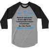 Dear Daddy, Thanks for Being my Dad Baby Boy Letter to Father 3/4 Sleeve Shirt