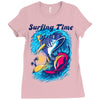Surfing Time Ladies Fitted T-Shirt