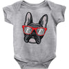 frenchie hipster Baby Bodysuit