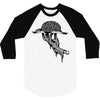 zombie eating brains 3/4 Sleeve Shirt