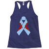 stomach cancer ribbon and rose Racerback Tank