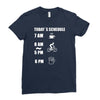 today's beer schedule cycling 6am Ladies Fitted T-Shirt