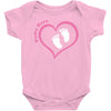 Baby Girl with Heart Any Name Customized Baby Bodysuit