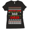 santa only comes once a year dad is always here to cheer Ladies Fitted T-Shirt