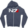 mass effect n7 logo Zipper Hoodie