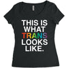 This Is What Trans Looks Like Women's Triblend Scoop T-shirt