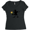 banksy flower Women's Triblend Scoop T-shirt
