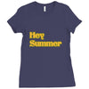 hey summer Ladies Fitted T-Shirt