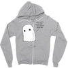 sad ghost Zipper Hoodie