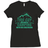 This Guy Loves Camping With His Girlfriend Ladies Fitted T-Shirt