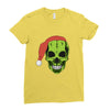 santa clous skeleton Ladies Fitted T-Shirt