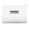 boobies make me smile Accessory Pouches