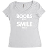 boobs real smile fake Women's Triblend Scoop T-shirt