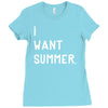 i want summer Ladies Fitted T-Shirt