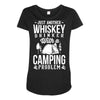 love whiskey and camping! Maternity Scoop Neck T-shirt