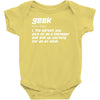 definition of a geek Baby Onesie
