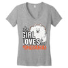 This Girl Loves Pomeranian Women's V-Neck T-Shirt