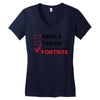 Too Busy Playing Fortnite Women's V-Neck T-Shirt