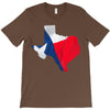 Eroded Texas Map With Flag T-Shirt