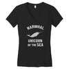 narwhals Women's V-Neck T-Shirt