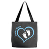 Baby Boy with Heart Any Name Customized Tote Bags
