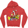 calvin hobbes Zipper Hoodie